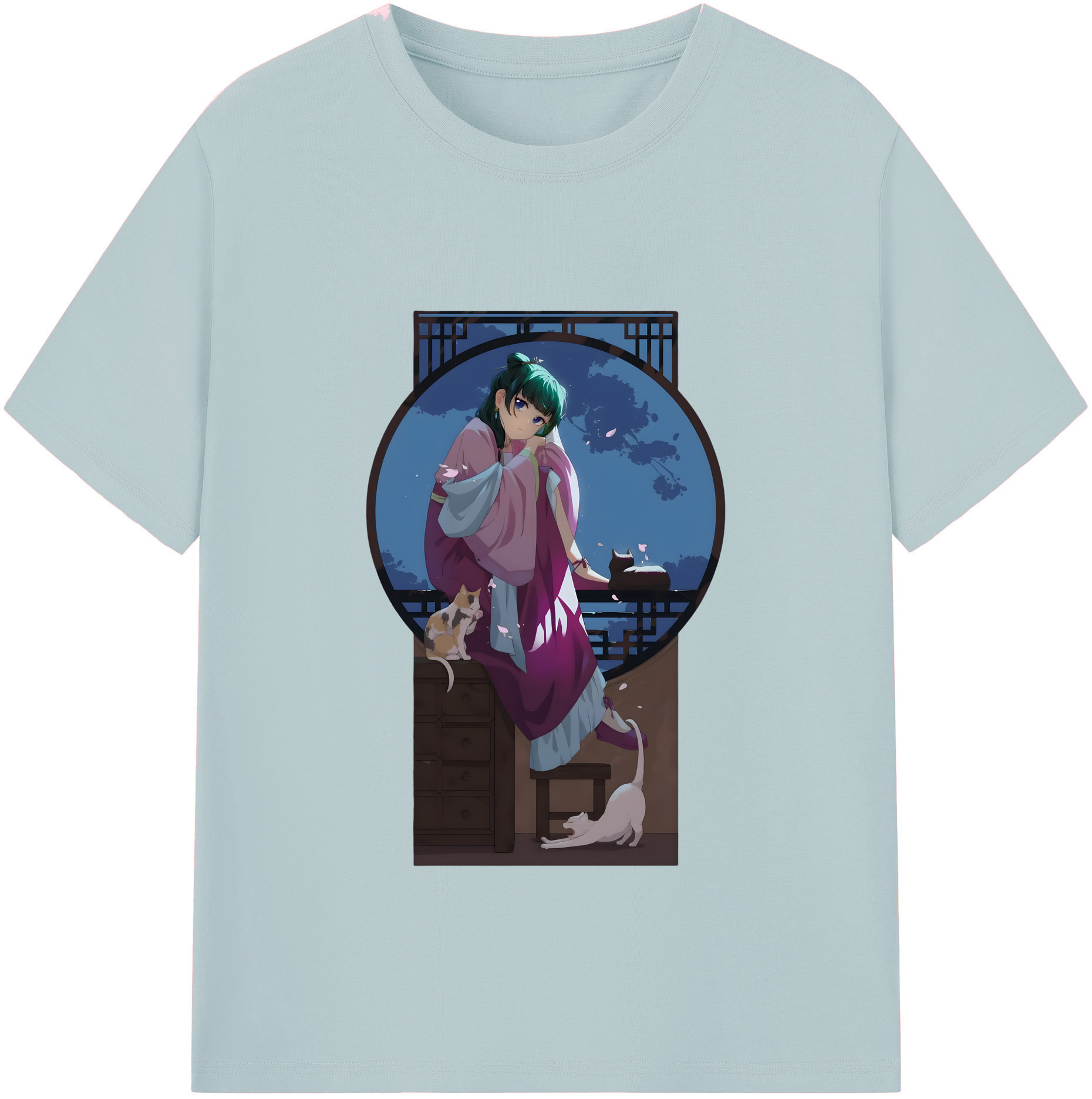 （画像用） 薬屋のひとりごと The Apothecary Diaries 綿100％半袖Tシャツ（フロントプリント）